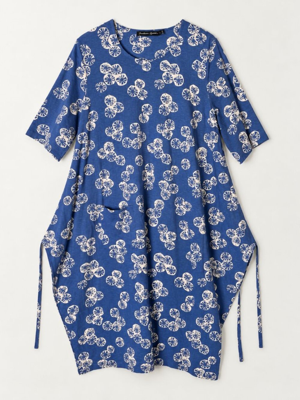 Gudrun Sjoden Corallo Dress Organic Cotton Wrap Blue Large